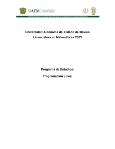 Programación Lineal - Universidad Autónoma del Estado de México