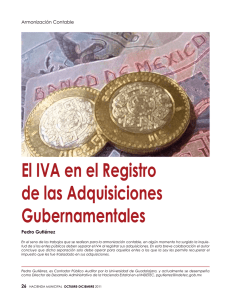 El IVA en el Registro de las Adquisiciones gubernamentales