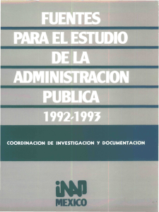 Fuentes para el Estudio de la Administración Pública 1992-1993