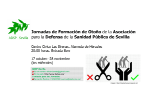 Jornadas de formación de Otoño 2012.- ADSP-Sevilla.