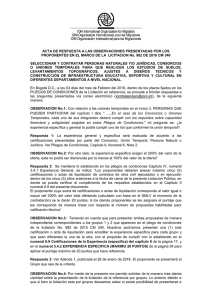 ACTA DE RESPUESTA A LAS OBSERVACIONES PRESENTADAS