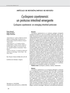 Cyclospora cayetanensis: un protozoo intestinal emergente