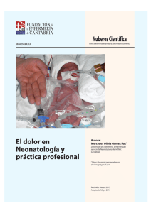 Nuberos Científica El dolor en Neonatología y práctica profesional