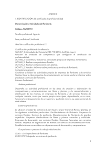 ANEXO II I. IDENTIFICACIÓN del certificado de profesionalidad