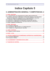 5. Administración General y Competencias
