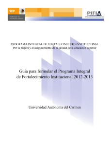 programa integral de fortalecimiento institucional