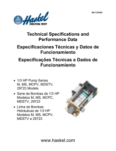 www.haskel.com Technical Specifications and Performance Data