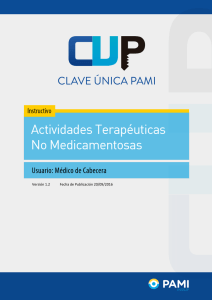 Actividades Terapeutica no Medicamentosas