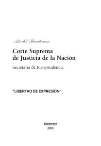 Libertad de expresión - Corte Suprema de Justicia de la Nación