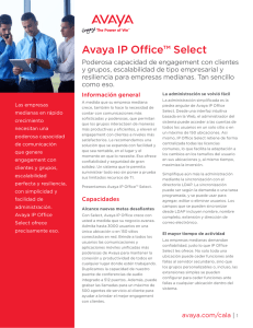 Avaya IP Office™ Select