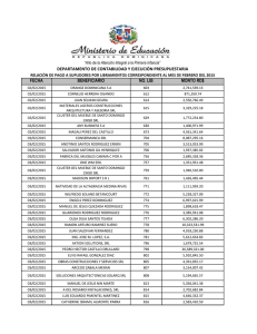 Relación de Pagos Emitidos a Suplidores del MINERD por