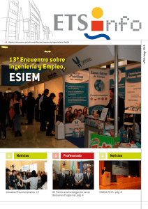 Nº 33 . mayo 2015. - Escuela Técnica Superior de Ingeniería, Sevilla