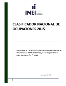 clasificador nacional de ocupaciones 2015