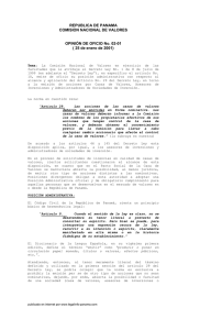 Opinión No. 2-01 - Legal Info Panama
