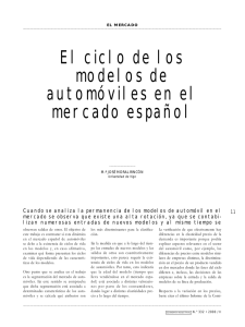 el ciclo de los modelos de automóviles en el mercado español