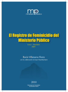Registro del Feminicidio del Ministerio Público