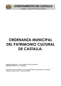 ordenanza municipal del patrimonio cultural de castalla.