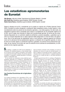 Las estadísticas agromonetarias de Eurostat