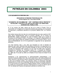 petróleo en colombia 2003
