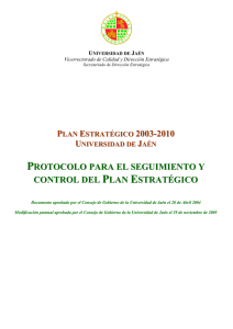 Protocolo para el seguimiento y control del Plan Estratégico