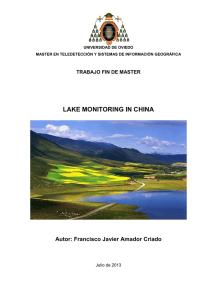 Lakes monitoring in China - Repositorio de la Universidad de Oviedo