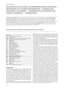 Dislipidemias en el paciente con enfermedad renal por Diabetes