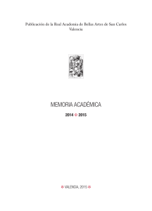 Anuario 2015 - Real Academia de Bellas Artes de San Carlos