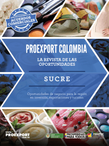 Revista de oportunidades Proexport Sucre
