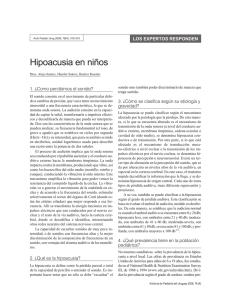 Hipoacusia en niños - Sociedad Uruguaya de Pediatría