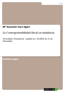 La Corresponsabilidad fiscal en Andalucia , Derecho