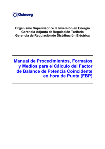Manual de Procedimientos, Formatos y Medios para el Cálculo del