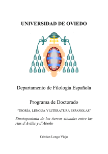 UNIVERSIDAD DE OVIEDO Departamento de Filología Española