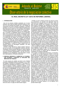 el real decreto-ley 3/2012 de reforma laboral