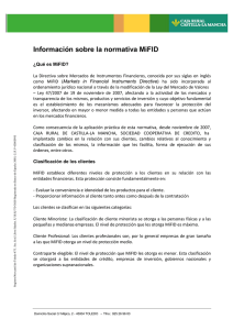 Normativa MiFID - Caja Rural Castilla