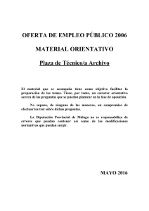Técnico Archivo - Diputación de Málaga