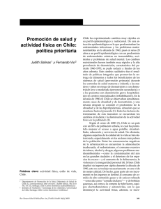 Promoción de salud y actividad física en Chile: política