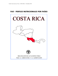 Perfil Nutricional de Costa Rica - Food and Agriculture Organization