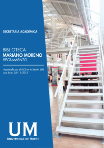 Reglamento Biblioteca Mariano Moreno