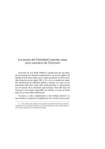 Los textos del Christabel Lamotte como clave narrativa de Possession