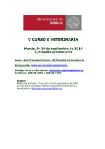 v curso 0 veterinaria - Universidad de Murcia