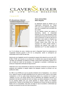 El absentismo laboral