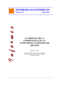 La defensa de la competencia en la Comunidad Autónoma de Aragón