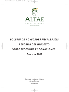 BOLETIN DE NOVEDADES FISCALES 2003 REFORMA