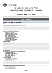 CONVOCATORIA N° 003-2014