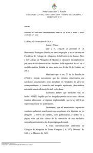 Poder Judicial de la Nación La Plata, 03 de octubre de 2014.