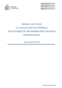 Manual de solicitud - Ministerio de Economía y Competitividad