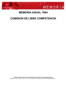 memoria anual 1994 comision de libre competencia