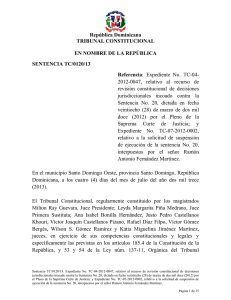 Sentencia TC 0120-13 C - Tribunal Constitucional de la