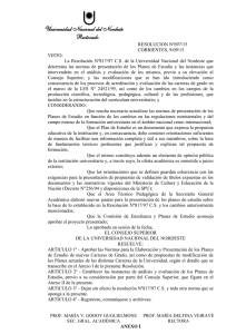 Resolución Nº697/15 - Universidad Nacional del Nordeste