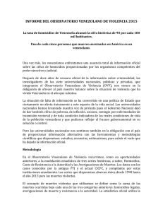 informe del observatorio venezolano de violencia 2015